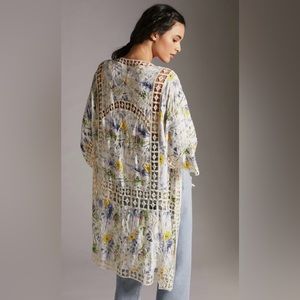 Anthropologie Lace insert kimono